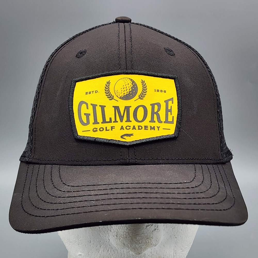 Happy Gilmore Golf Academy Hat Cap Sandler Patch Black Snapback Mesh Trucker